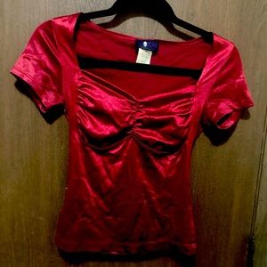 Vintage 💀Morbid Treads 💀stretch satin top